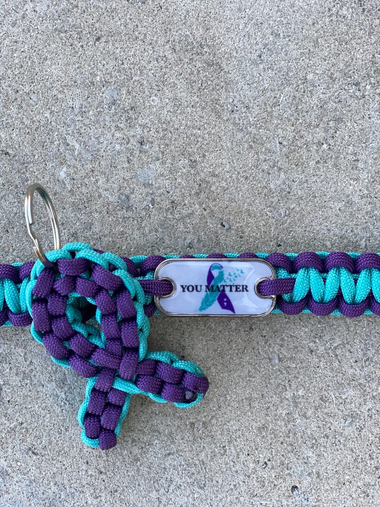 Suicide Awareness Bracelet and Keychain